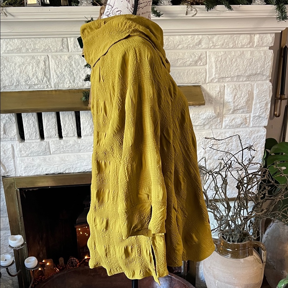 Women's Mustard Cowl Neck Blouse - Picture 5 of 6
